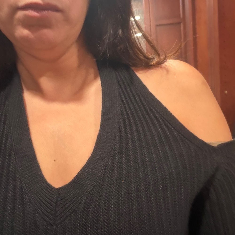 525 Cold Shoulder Sweater Dress - Picture 2 of 3